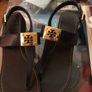 Navy Blue Tory Burch sandals